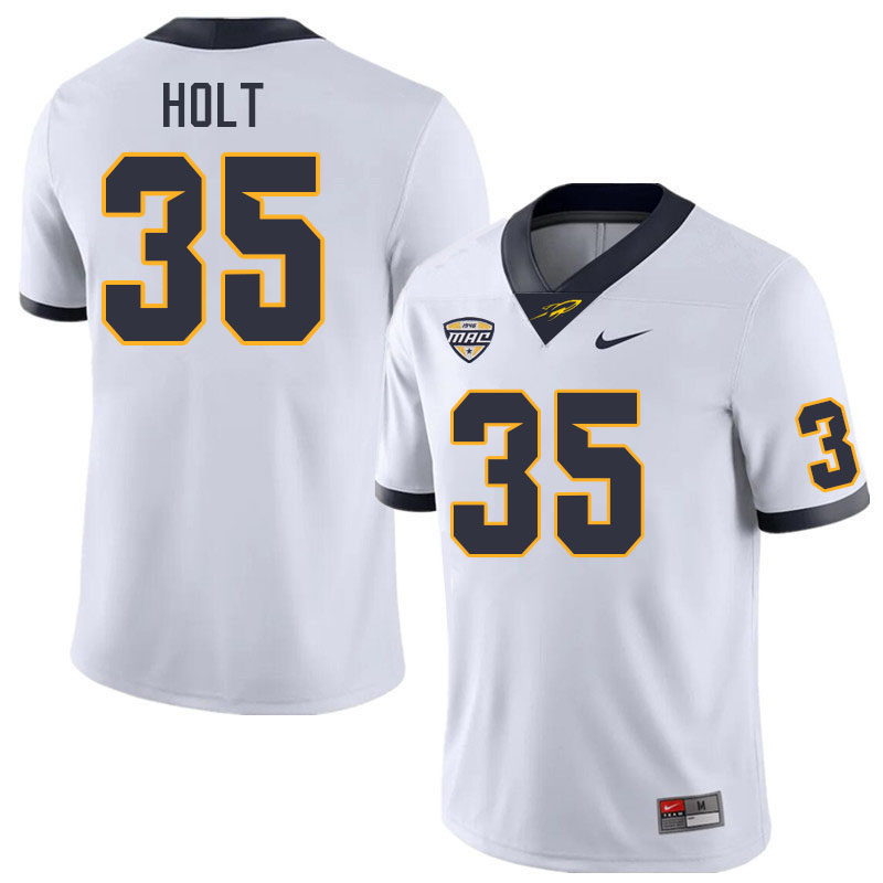 Toledo Rockets #35 Deshawn Holt College Football Jerseys Stitched Sale-White